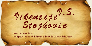Vikentije Stojković vizit kartica